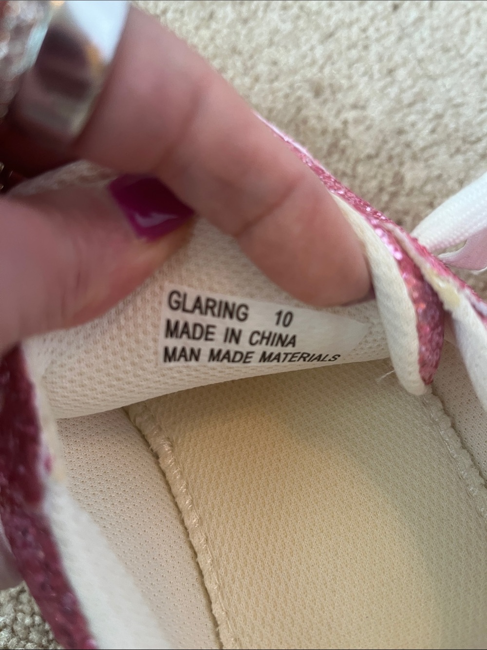 Hey Girl by Corkys Glaring Pink Glitter Sneakers - Picture 7 of 9